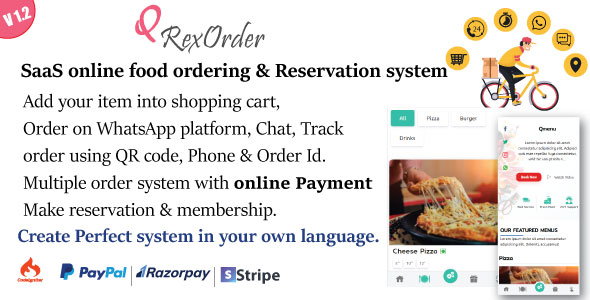 SaaS Online ordering / Restaurant management / Reservation system Nulled + Extended License Free Download