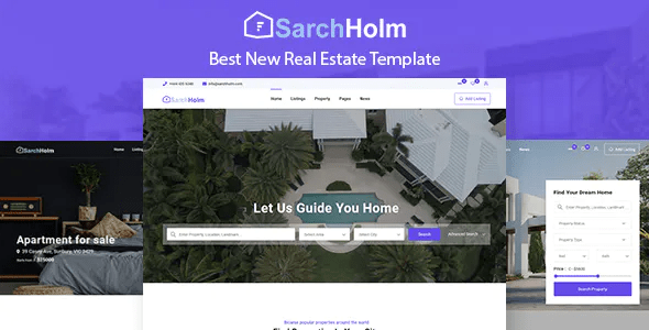 Sarchholm real estate laravel multilingual agency portal Nulled + Extended License Free Download