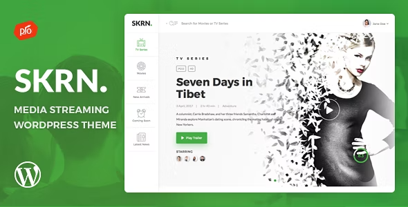 SKRN – Media Streaming App WordPress Theme 4.8
 Nulled + Extended License Free Download