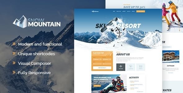 Snow Mountain – Ski Resort & Snowboard School WordPress Theme 1.2.5
 Nulled + Extended License Free Download