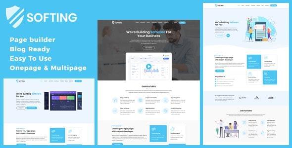 Softing WordPress Theme 1.4.2 – Software Landing Page
 Nulled + Extended License Free Download