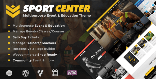 Sport Center 2.3.2 – Multipurpose Events & Education WordPress Theme
 Nulled + Extended License Free Download
