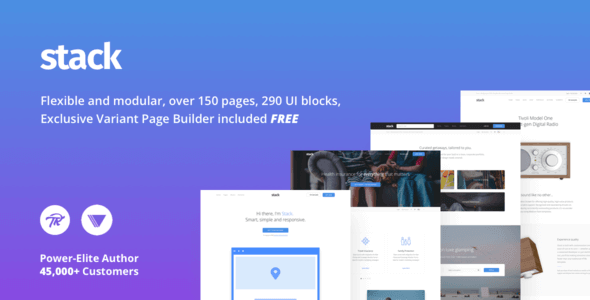 Stack 10.5.17 – Multi-Purpose WordPress Theme with Variant Page Builder & Visual Composer
 Nulled + Extended License Free Download