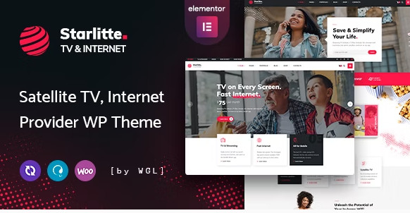 Starlitte – TV & Internet Provider WordPress Theme 1.0.7
 Nulled + Extended License Free Download