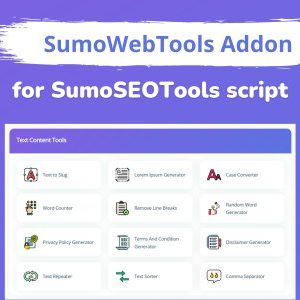 SumoWebTools Addon Package for SumoSEOTools Nulled + Extended License Free Download