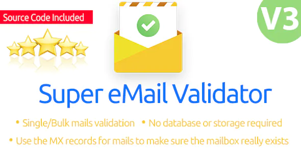 Super eMail Validator (Source Code Included) Nulled + Extended License Free Download