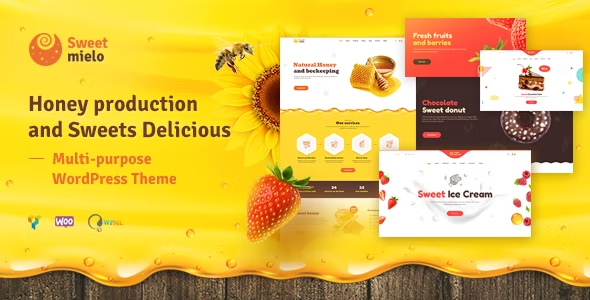 SweetMielo – Honey Production and Sweets Delicious WordPress Theme 1.6.7
 Nulled + Extended License Free Download