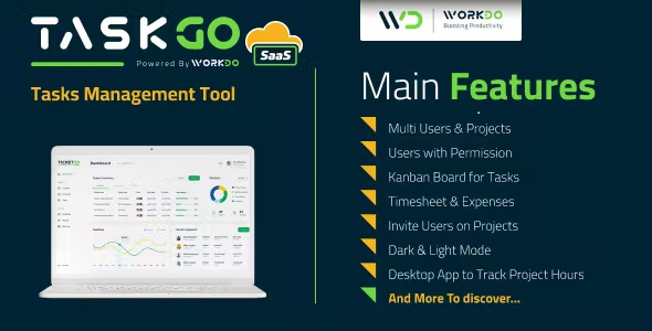 TaskGo SaaS – Tasks Management Tool 4.4 Nulled + Extended License Free Download