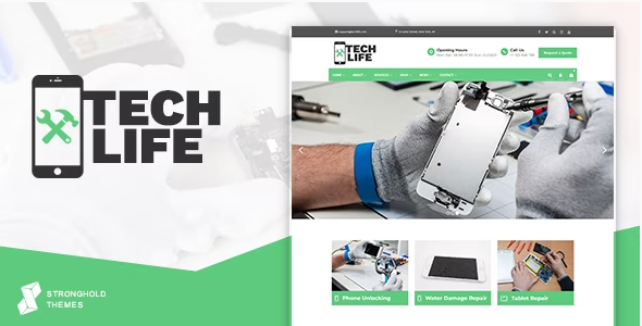 TechLife – Mobile, Tech & Electronics Repair Shop WordPress Theme 10.7
 Nulled + Extended License Free Download