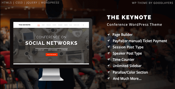 The Keynote WordPress Theme 2.2.4 – Conference Event Meeting Theme
 Nulled + Extended License Free Download