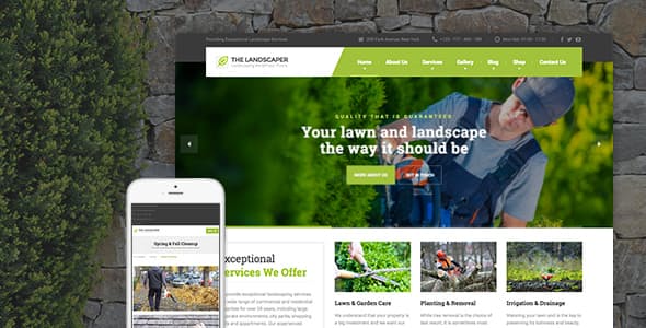 The Landscaper Wordpress Theme - Nulled + Extended License