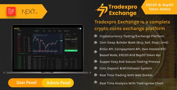 Tradexpro Exchange – Crypto Buy Sell and Trading platform, ERC20 and BEP20 Tokens Supported 2.9.9 Nulled + Extended License Free Download