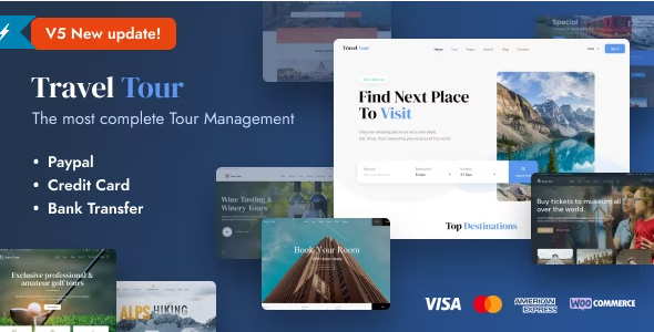 TravelTour – Travel & Tour Booking WordPress 5.1.3
 Nulled + Extended License Free Download