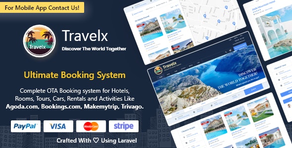 TravelX – Ultimate Hotel Tours Travels Booking System Nulled + Extended License Free Download