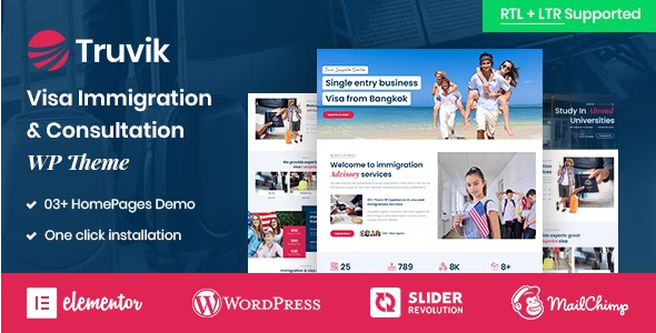 Truvik – Immigration Consulting WordPress Theme 1.2
 Nulled + Extended License Free Download