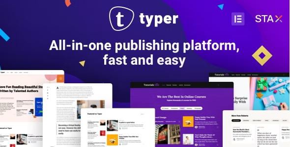 Typer – Amazing Blog and Multi Author Publishing Theme 1.12.0
 Nulled + Extended License Free Download