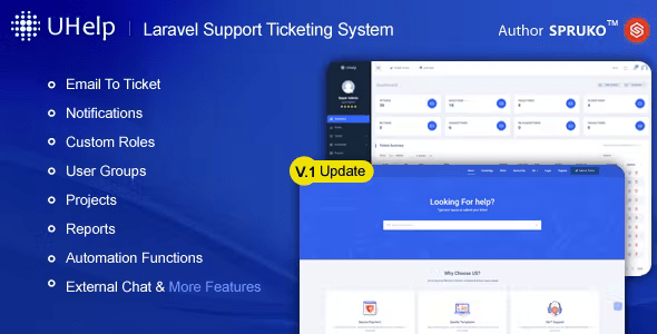 Uhelp – Helpdesk Technical Assistance Multi use Laravel Support Ticketing System 1.2.1 Nulled + Extended License Free Download