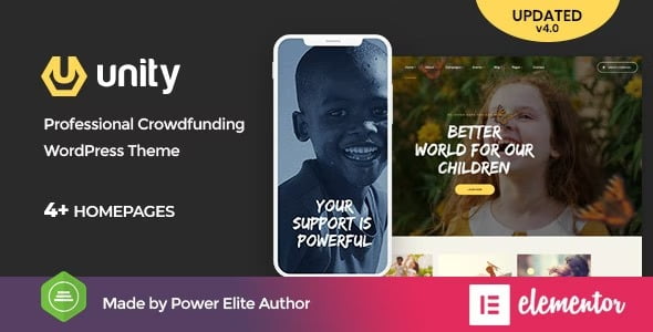 Unity – Crowdfunding WordPress Theme 4.6.0
 Nulled + Extended License Free Download