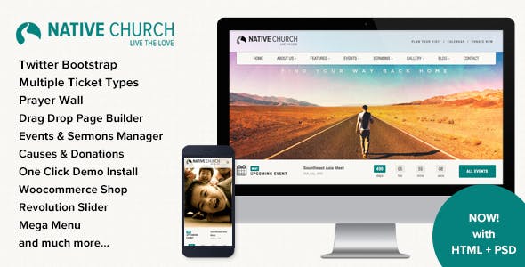 Native Church Wordpress Theme - Nulled + Extended License