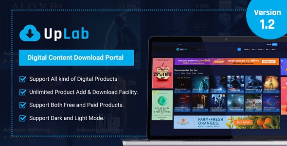UpLab – Digital Content Download Portal 1.2 Nulled + Extended License Free Download