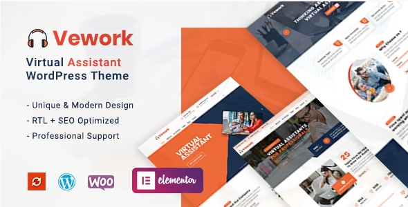 Vework – Virtual Assistant WordPress Theme 1.0.3 Nulled + Extended License Free Download