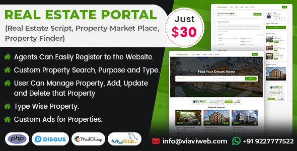 Viavi Real Estate Portal (Real Estate Script, Property) Nulled + Extended License Free Download