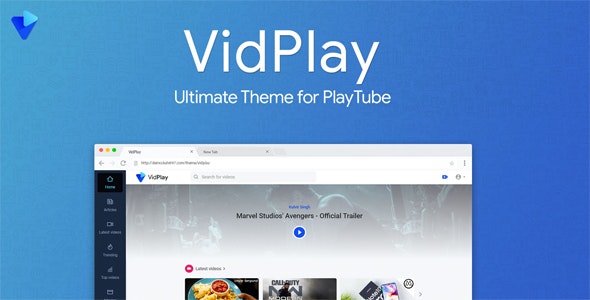 VidPlay – The Ultimate PlayTube Theme 3.0.1 Nulled + Extended License Free Download