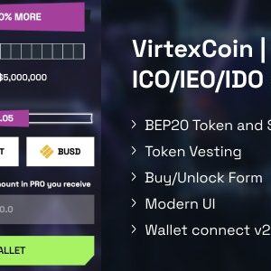 VirtexCoin | Web 3 ICO/IEO/IDO dApp – Crypto Fund Raiser Nulled + Extended License Free Download