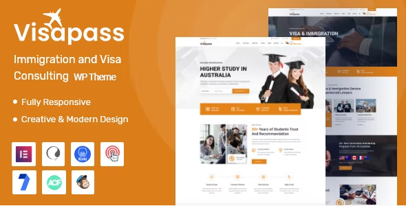 Visapass – Immigration Consulting WordPress Theme 1.0.4
 Nulled + Extended License Free Download