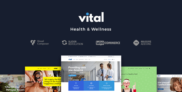 Vital 1.1.3.1- Health Medical and Wellness WordPress Theme
 Nulled + Extended License Free Download
