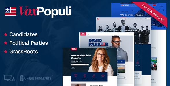 Vox Populi – Political Party, Candidate & Grassroots WordPress Theme 1.1.1
 Nulled + Extended License Free Download