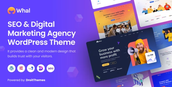 Whal – Digital Marketing & SEO WordPress Theme 1.0.7
 Nulled + Extended License Free Download