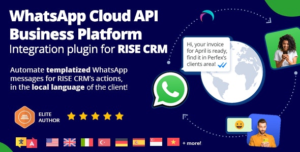 WhatsApp Business Platform Intergration plugin for RISE CRM 1.2.2 Nulled + Extended License Free Download