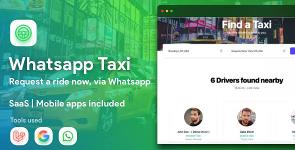 WhatsApp Taxi – SaaS taxi ordering via WhatsApp Nulled + Extended License Free Download