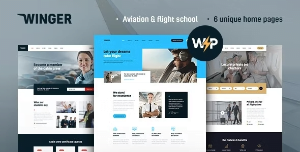 Winger WordPress Theme 1.0.9 – Aviation & Flight School Theme
 Nulled + Extended License Free Download