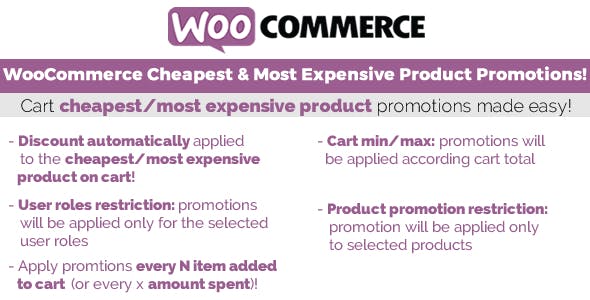 WooCommerce Cheapest & Most Expensive Product Promotions! WordPress Plugin - Nulled + Extended License