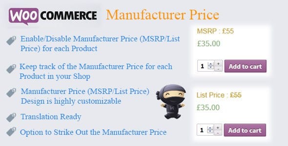 WooCommerce Manufacturer Price Wordpress Plugin - Nulled Download
