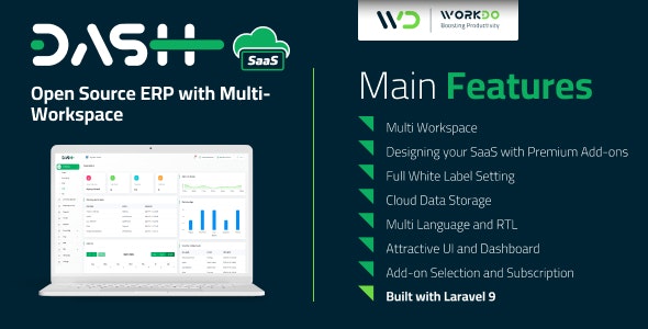 WorkDo Dash SaaS – Open Source ERP with Multi-Workspace Nulled + Extended License Free Download