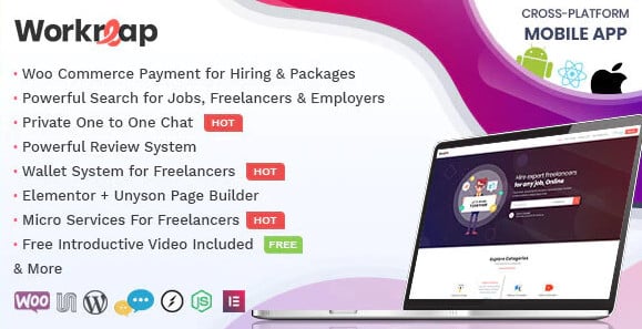 Workreap WordPress Theme 2.7.1 – Freelance Marketplace and Directory Theme
 Nulled + Extended License Free Download