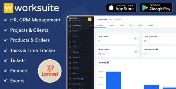 WORKSUITE – HR, CRM and Project Management 5.3.9 Nulled + Extended License Free Download