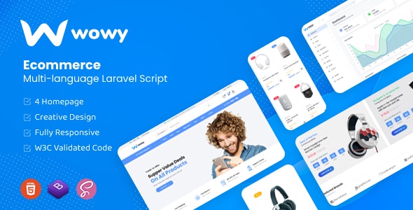 Wowy – Multi-language Laravel eCommerce Script 1.26.8 Nulled + Extended License Free Download