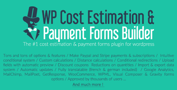 WP Cost Estimation & Payment Forms Builder Wordpress Plugin - Nulled Download