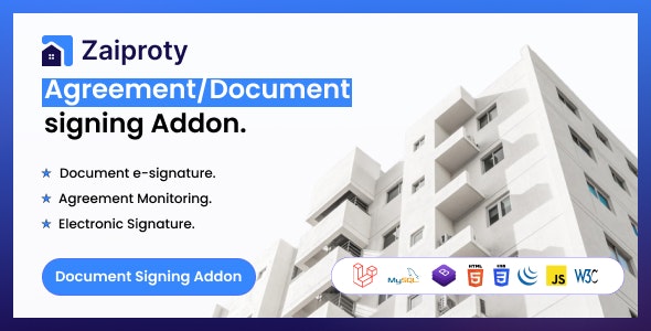 Zaiproty – Agreement/Document signing Addon. Nulled + Extended License Free Download