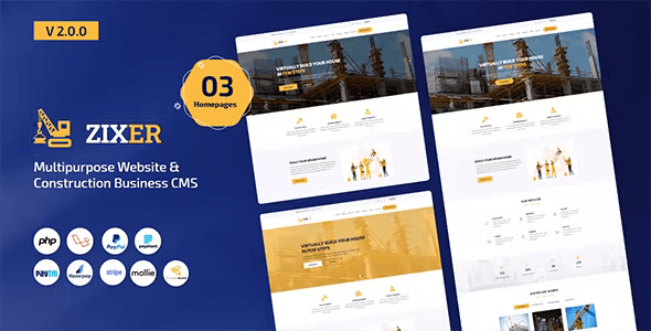 Zixer – Multipurpose Website & Construction Business Company CMS Nulled + Extended License Free Download
